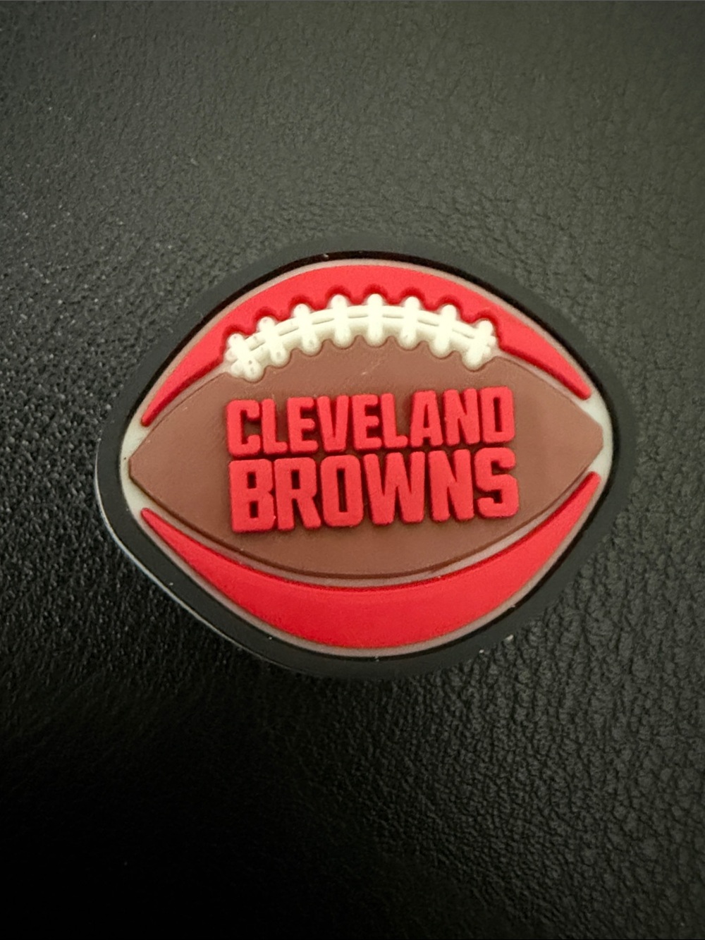 Cleveland Browns Red & Brown Football croc charm